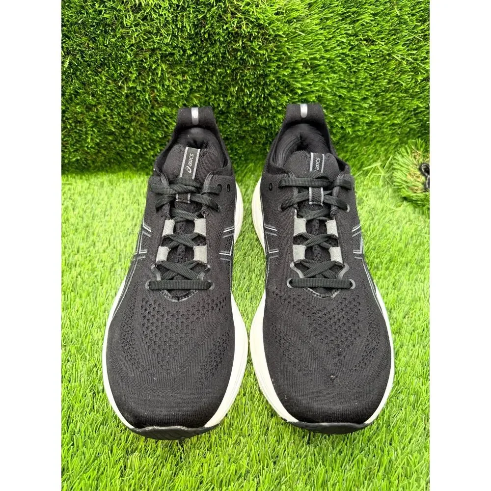 Asics Gel-Nimbus 26 1012B601 Athletic Sneaker Women's 9.5 Black Knit Gym Sports